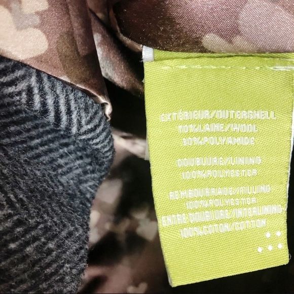 Anthropologie Soia & Kyo Grey Herringbone Wool Blend Belted Lined Coat Sz XL - Picture 6 of 10